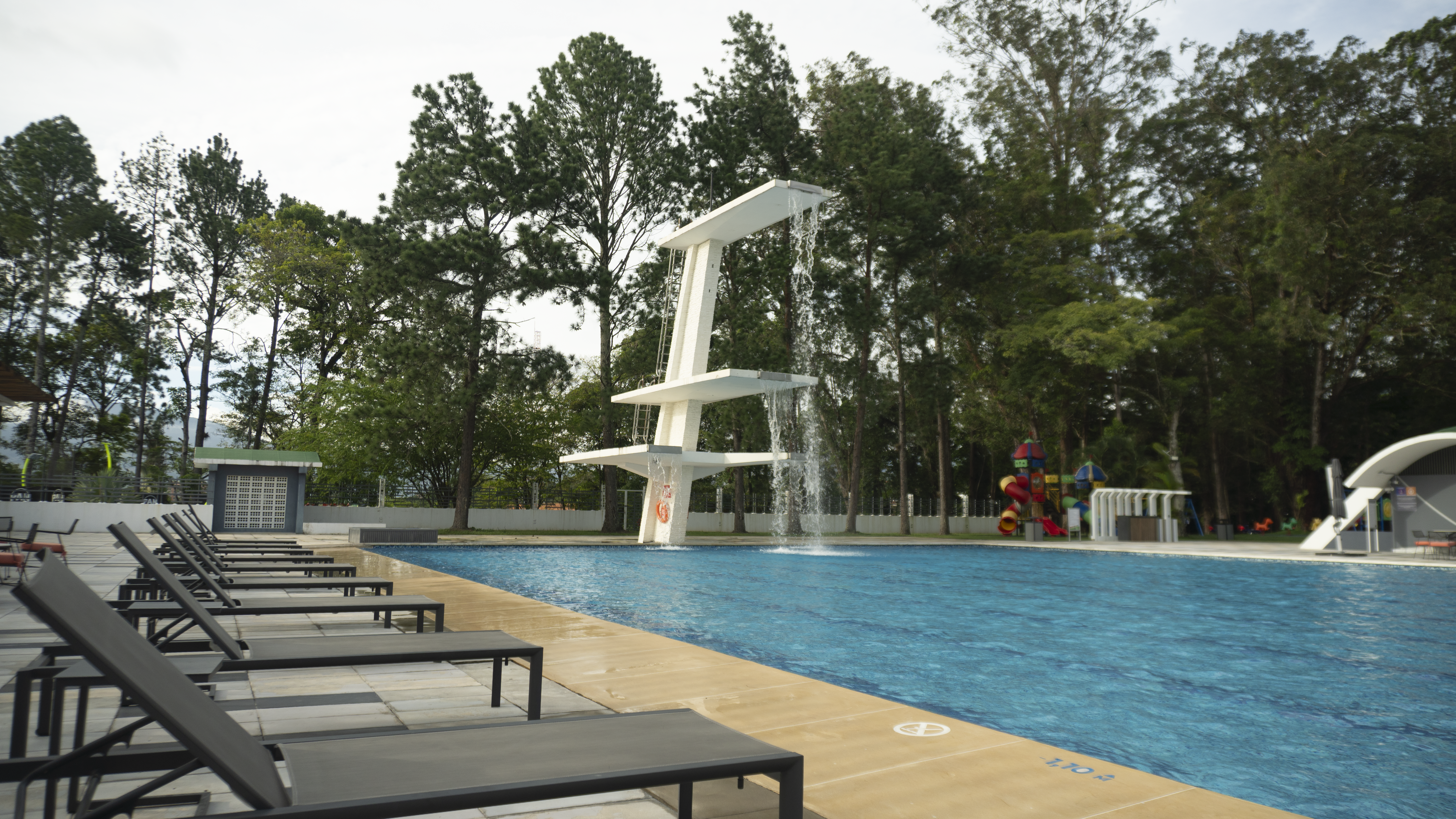 Terraza y piscina